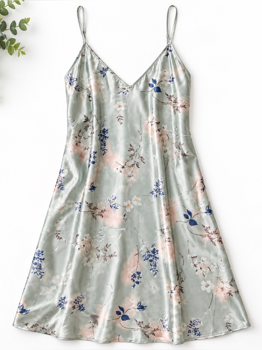 OYO Floral Satin Slip Dress Size M